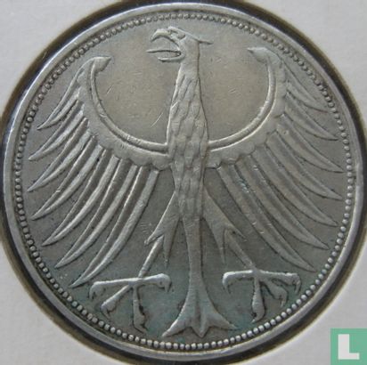 Duitsland 5 mark 1963 (D) - Afbeelding 2