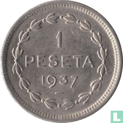 Euzkadi 1 peseta 1937 - Image 1
