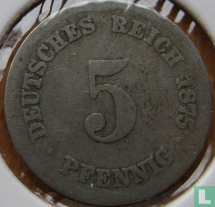 Duitse Rijk 5 pfennig 1875 (F) - Afbeelding 1