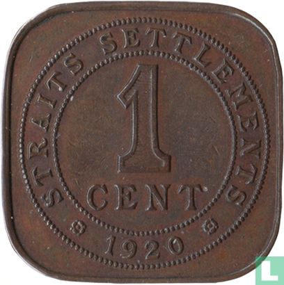 Straits Settlements 1 cent 1920 - Image 1