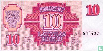 Latvia 10 rubli - Image 1