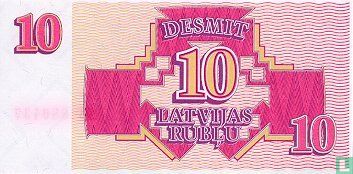 Latvia 10 rubli - Image 2