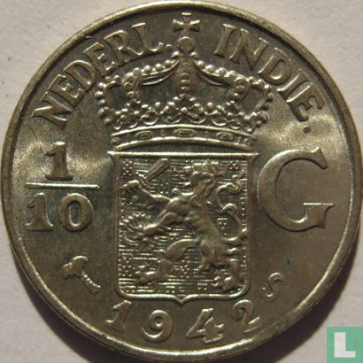 Nederlands-Indië 1/10 gulden 1942  - Afbeelding 1