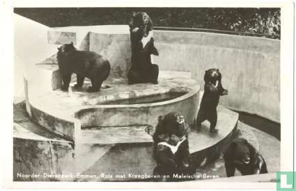 Noorder-Dierenpark. Rots met Kraagberen en Maleische Beren
