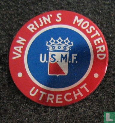 Van Rijn's Mosterd Utrecht U.S.M.F. [blauw-rood]