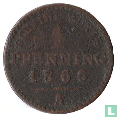 Pruisen 1 pfennig 1866  - Afbeelding 1