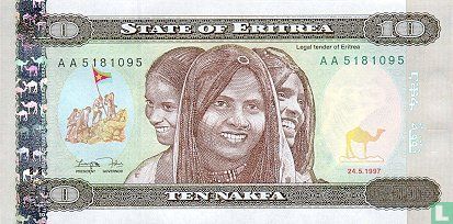 Eritrea 10 Nakfa 1997 - Afbeelding 1