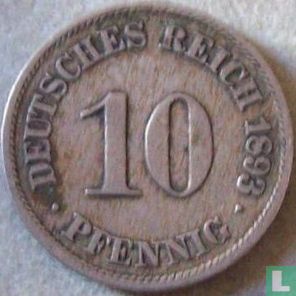 German Empire 10 pfennig 1893 (A) - Image 1