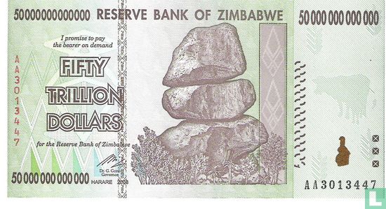 Zimbabwe 50 Trillion Dollars  - Afbeelding 1