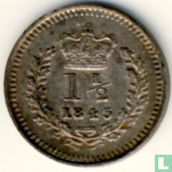 Verenigd Koninkrijk 1½ pence 1843 - Afbeelding 1