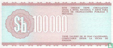 Bolivie 100.000 pesos bolivianos - Image 2