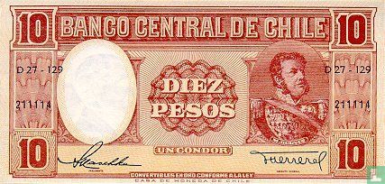 Chile 10 Pesos = 1 Condor ND (1958-59) - Image 1