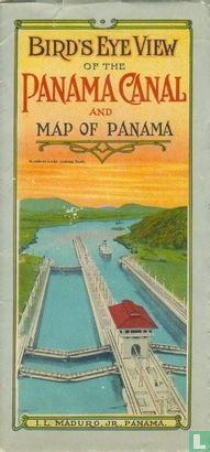 Bird's Eye View of the Panama Canal and Map of Panama - Image 1