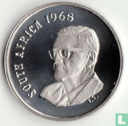 South Africa 5 cents 1968 (SOUTH AFRICA) "The end of Charles Robberts Swart's presidency" - Image 1