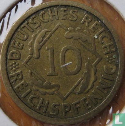 Duitse Rijk 10 reichspfennig 1924 (J) - Afbeelding 2