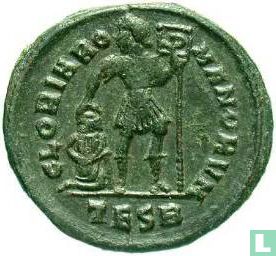 Romeinse Keizerrijk Thessalonica AE3 Kleinfollis van Keizer Valentinianus I 364-367 - Afbeelding 1