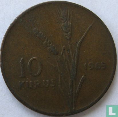 Turkije 10 kurus 1965 - Afbeelding 1