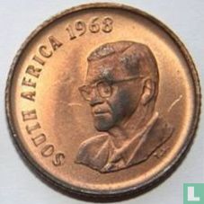 Zuid-Afrika 1 cent 1968 (SOUTH AFRICA) "The end of Charles Robberts Swart's presidency" - Afbeelding 1
