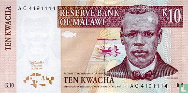 Malawi 10 Kwacha 1997 - Afbeelding 1