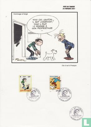 Gaston Lagaffe et Tintin