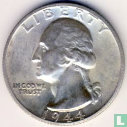 États-Unis ¼ dollar 1944 (S) - Image 1