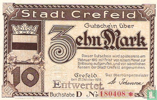 Crefeld 10 Mark 1918 - Bild 1