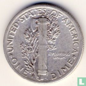 Vereinigte Staaten 1 Dime 1945 (normale S) - Bild 2