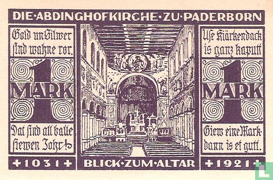 Paderborn, August-Erich-GmbH - 1 Mark 1921 - Afbeelding 2