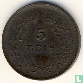 Portugal 5 réis 1892 - Afbeelding 2