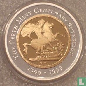 Australië 100 dollars 1999 (PROOF) "Perth Mint Centenary Sovereign" - Afbeelding 1