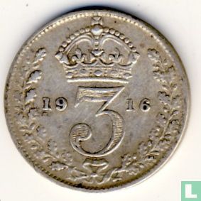 Verenigd Koninkrijk 3 pence 1916 - Afbeelding 1
