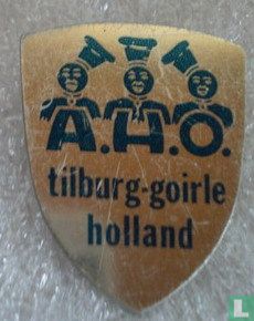 A.H.O. Tilburg-Goirle Holland (schildje) [blauw op zilver]