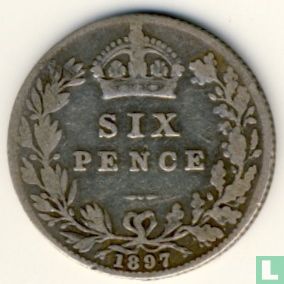 Vereinigtes Königreich 6 pence 1897 - Bild 1