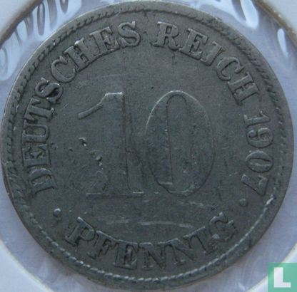 Duitse Rijk 10 pfennig 1907 (G) - Afbeelding 1