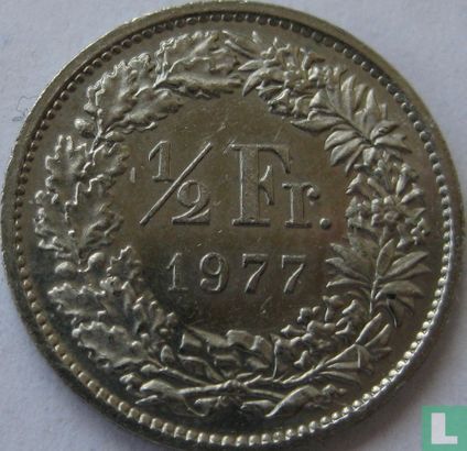 Zwitserland ½ franc 1977 - Afbeelding 1