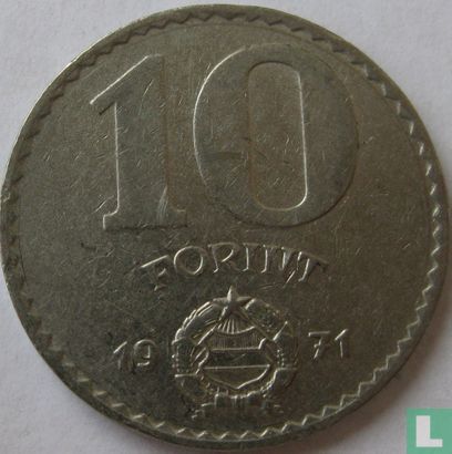 Hongarije 10 forint 1971 - Afbeelding 1