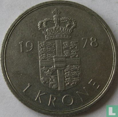 Denemarken 1 krone 1978 - Afbeelding 1