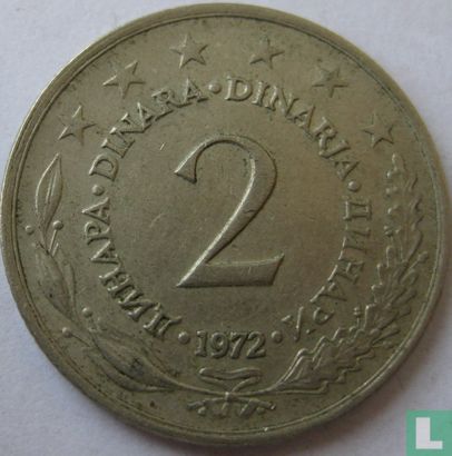 Joegoslavië 2 dinara 1972 - Afbeelding 1