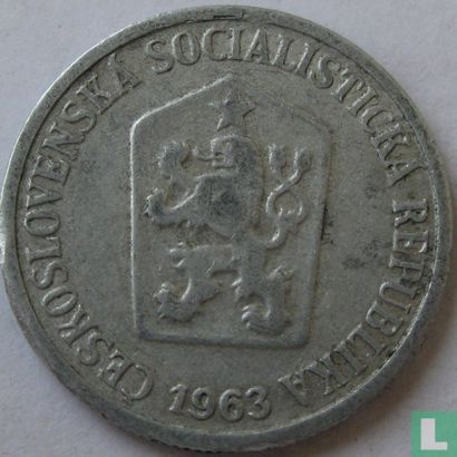 Tchécoslovaquie 10 haleru 1963 (année sans points) - Image 1