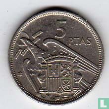 Espagne 5 pesetas 1957 (75) - Image 1
