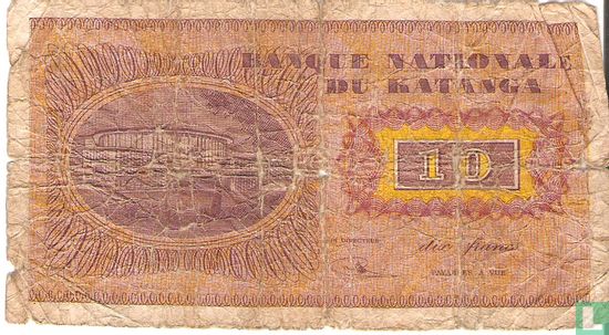 Katanga 10 Francs 1960 - Image 2