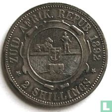 Afrique du Sud 2 shillings 1892 - Image 1