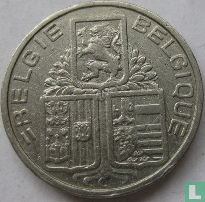 Belgien 5 Franc 1939 (NLD/FRA - beschriftung Rand mit Sternen) - Bild 2