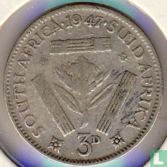 Afrique du Sud 3 pence 1947 - Image 1