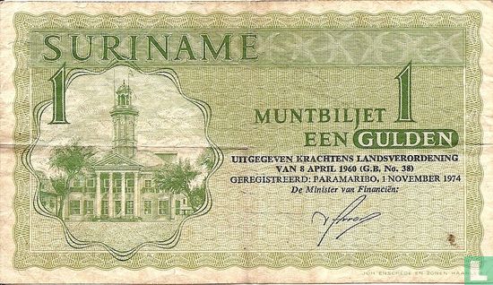 Suriname 1 Gulden 1974 - Afbeelding 1