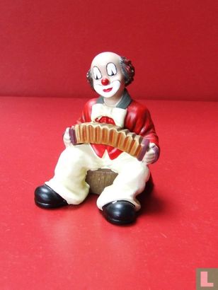 Clown met accordeon