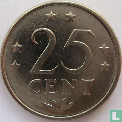 Antilles néerlandaises 25 cent 1984 - Image 2