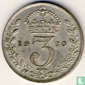 United Kingdom 3 pence 1920 (Ag 925‰) - Image 1