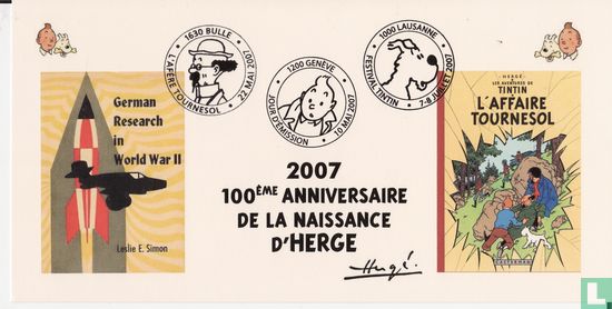 Herdenking '100ème Anniversaire de la Naissance d' Hergé'