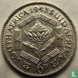 Afrique du Sud 6 pence 1943 - Image 1